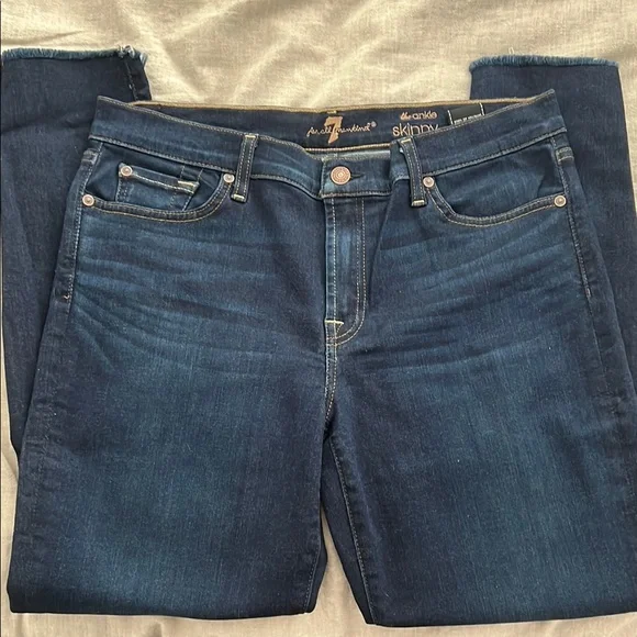 7 For All Mankind Women's Blue Jeans - Picture 3 of 7